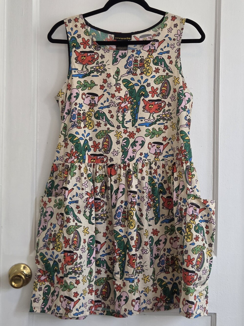 Nooworks Big Pocket Dress Bug Out Aga Giecko Medium NWOT